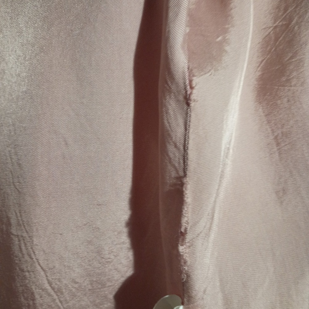 Zara Pink Ruffle Bell Sleeve Coat Lined Full Zip Sz XS Peacoat - Picture 10 of 13